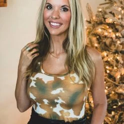 L&B Special Daily Deals DAILY DEAL Cow Print Bodysuit