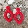 Gypsy Waltz Heavener Beaded Earrings In Red New 2 Gypsy Waltz Heavener Beaded Earrings In Red New