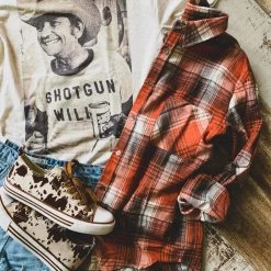 La Mel The Bardwell Flannel In Ginger Clearance 12 La Mel The Bardwell Flannel In Ginger Clearance