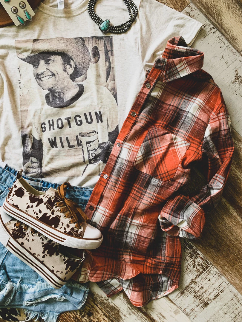 La Mel The Bardwell Flannel In Ginger Clearance 6 La Mel The Bardwell Flannel In Ginger Clearance