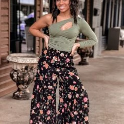 Gypsy Waltz Noonday Floral Wide Leg Pants