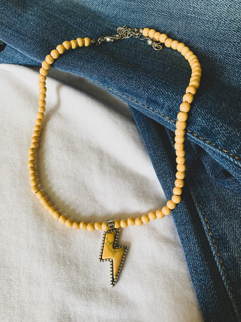 Bosuk Jewelry The Riverside Choker Necklace In Mustard 4 Bosuk Jewelry The Riverside Choker Necklace In Mustard