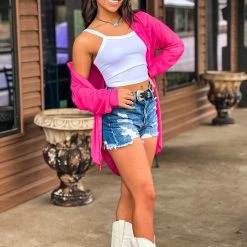 Gypsy Waltz Henrietta Pink Sheer Button Up Top