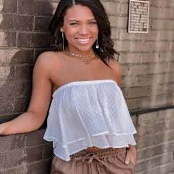 Apple Tree Apparel Clothing Waco Top In White