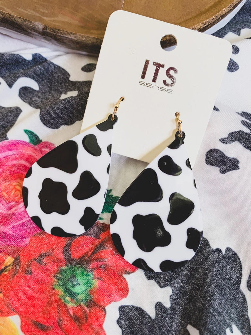 Gypsy Waltz Ovilla Cow Print Earrings 5 Gypsy Waltz Ovilla Cow Print Earrings
