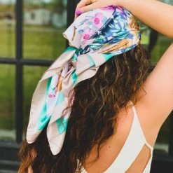 Gypsy Waltz Accessories Florence Wild Rag Head Scarf In Champagne