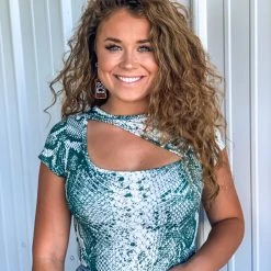 Fantastic Fawn The Killeen Body Suit In Green Tops