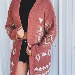 Very J Clothing The Schertz Cardigan In Rust 20 Very J Clothing The Schertz Cardigan In Rust