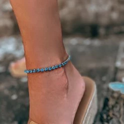 Gypsy Waltz Annona Sapphire Rhinestone Anklet/Bracelet New