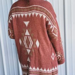 Very J Clothing The Schertz Cardigan In Rust 26 Very J Clothing The Schertz Cardigan In Rust