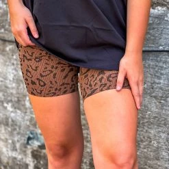 Gypsy Waltz Clothing Taft Leopard Biker Shorts