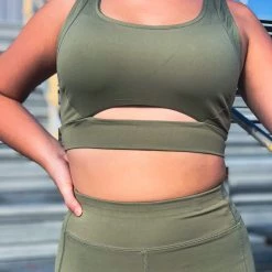 Shop Iris Basic Clothing The Memphis Two Piece Set In Olive