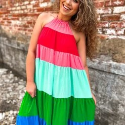Better Be Clothing Santa Monica Colorful Maxi Dress