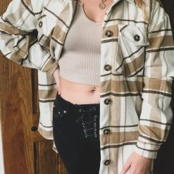 Style Melody The Lipan Shacket In Tan Clothing