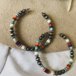 Bosuk Jewelry The Jewett Hoop Earrings In Multicolor