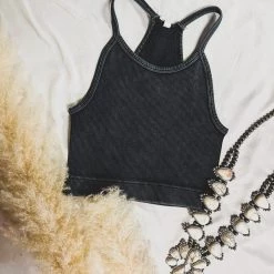 Zenana Wylie Brami Crop Top In Black Clothing