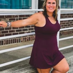 Gypsy Waltz Missouri City Athletic Dress In Maroon In Curvy Clothing 10 Gypsy Waltz Missouri City Athletic Dress In Maroon In Curvy Clothing