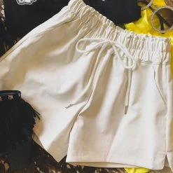 Gypsy Waltz Runge Shorts In White Clothing