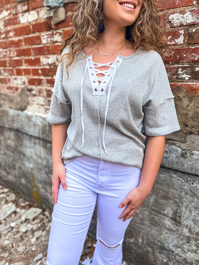 Gypsy Waltz Parker Lace Up Top Clothing 5 Gypsy Waltz Parker Lace Up Top Clothing