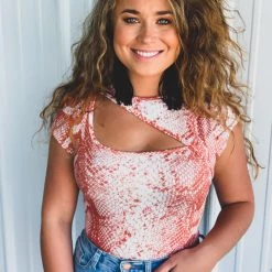 Fantastic Fawn The Killeen Body Suit In Rust Tops