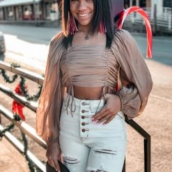 HYFYVE The Inez Top In Mocha