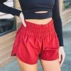 Gypsy Waltz Clothing Freeport Shorts In Maroon