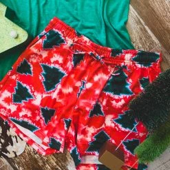 L&B Special Daily Deals DAILY DEAL Christmas Tree Lounge Short (S-3X)