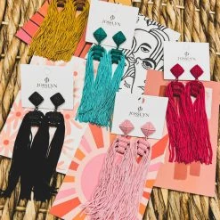 Gypsy Waltz Marietta Tassel Fringe Earrings (5 Colors)