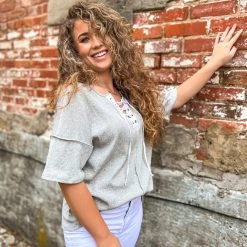 Gypsy Waltz Parker Lace Up Top Clothing 14 Gypsy Waltz Parker Lace Up Top Clothing