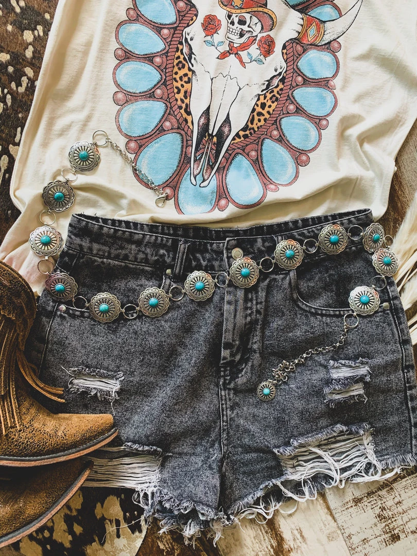 Anzell SCREENBUSTER Turquoise ROUND Concho Bellt Special Daily Deals 6 Anzell SCREENBUSTER Turquoise ROUND Concho Bellt Special Daily Deals