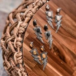 Gypsy Waltz Hico Lightning Bolt Earrings (3 Colors)