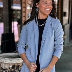 Gypsy Waltz Clothing Florence Blazer In Blue 19 Gypsy Waltz Clothing Florence Blazer In Blue