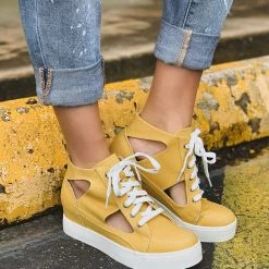 Very G The Edgewood Sneaker In Mustard Shoes