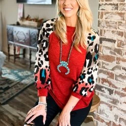 P & Rose Clearance The Bremond Topp In Red Rust