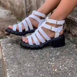 Gypsy Waltz New Boston White Chunky Sandals 14 Gypsy Waltz New Boston White Chunky Sandals