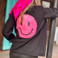 Fantastic Fawn The Smiley Jacket In Black Clothing