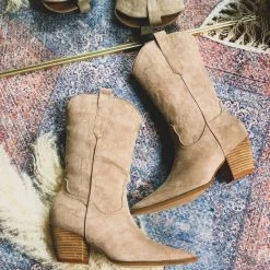 Thistle And Clover The San Leon Boot In Taupe Clearance