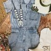 Gypsy Waltz Fifth Street Denim Romper Clothing