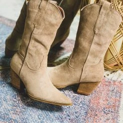 Thistle And Clover The San Leon Boot In Taupe Clearance