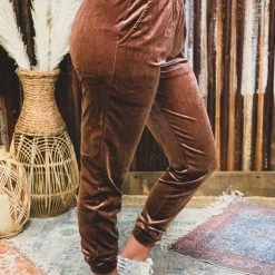 Better Be Special Daily Deals SCREENBUSTER Velvet Joggrs In Brown