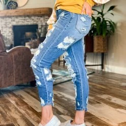 Cest Toi Clearance The Danbury Denim Skinnies In Dark Wash