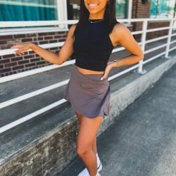Gypsy Waltz Hallsville Athletic Skirt In Gray 17 Gypsy Waltz Hallsville Athletic Skirt In Gray