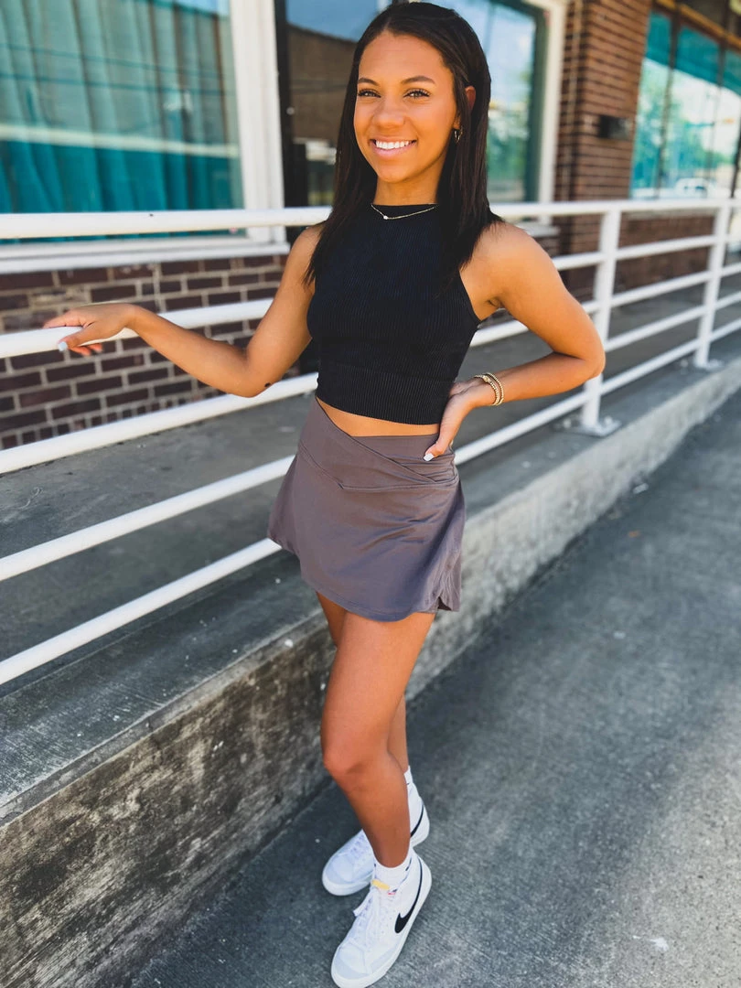 Gypsy Waltz Hallsville Athletic Skirt In Gray 10 Gypsy Waltz Hallsville Athletic Skirt In Gray