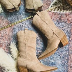 Thistle And Clover The San Leon Boot In Taupe Clearance