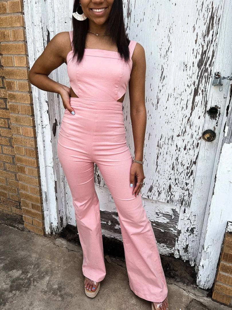 Gypsy Waltz New Jasper Pink Denim Jumpsuit 6 Gypsy Waltz New Jasper Pink Denim Jumpsuit