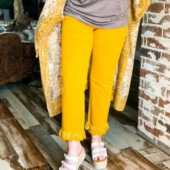 L&B Clearance The Fort Stockton Paants In Mustard