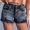 Petra153 Clothing Tyler Distressed Black Shorts