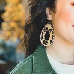 Gypsy Waltz Marion Leopard Earrings Jewelry