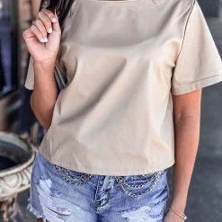 Gypsy Waltz Everman Leather Top In Taupe 12 Gypsy Waltz Everman Leather Top In Taupe