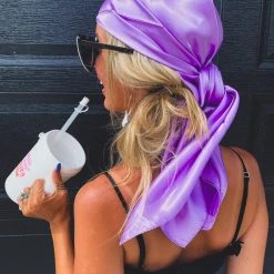 Cap Zone SCREENBUSTER Wild Rag Head Scarf In Lilac Special Daily Deals